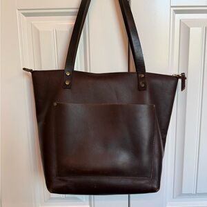 Portland Leather Goods Medium Tote with Zipper